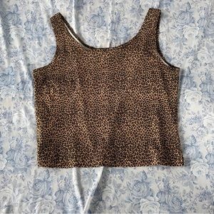 Vintage Tank Top 14 Large Cheetah Animal Print Bratz Rave 90s Aesthetic Stretchy